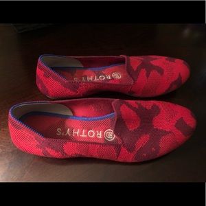 Rothy’s Red Camo Loafers 6.5